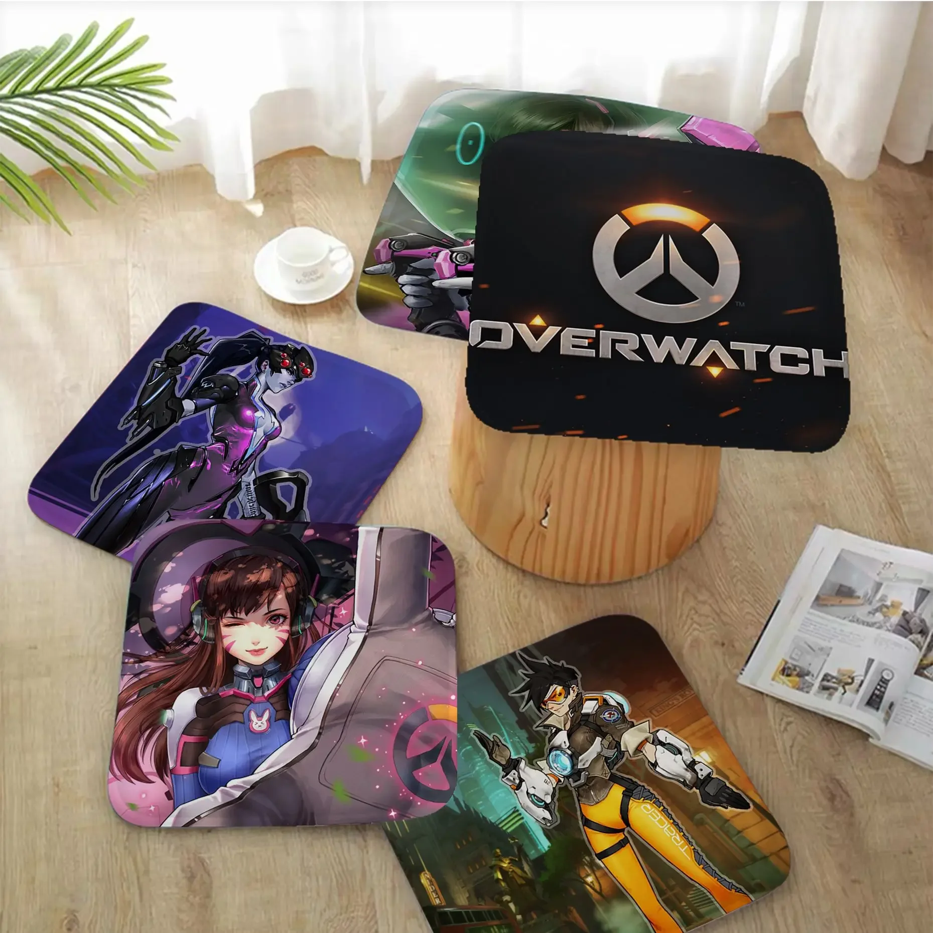 

O-Overwatch Cushion Mat Nordic Printing Chair Cushion Soft Office Car Seat Comfort Breathable 45x45cm Sofa Cushion