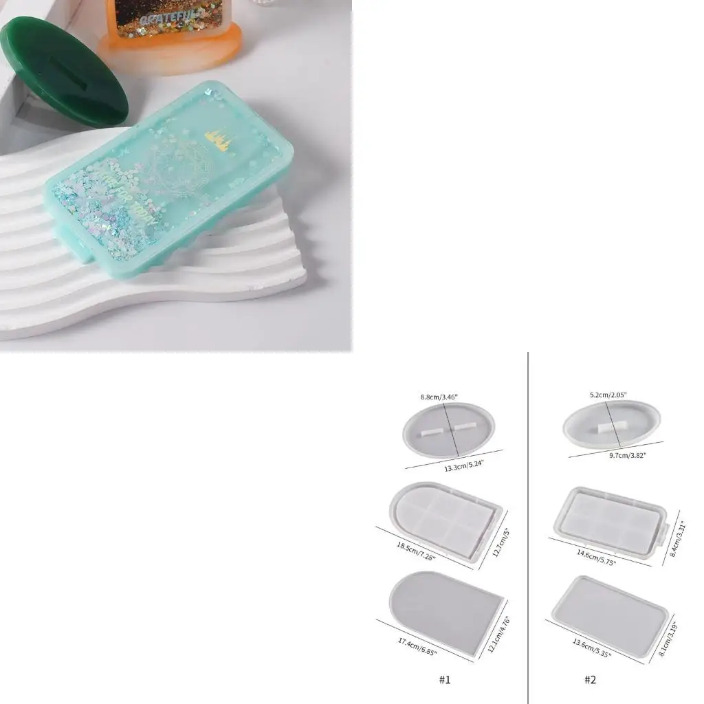  Photo Frame Molds Picture Frame Molds Rectangular/Arch Shaped Clay Mold Jewelry Making Tools for DIY Hand-Making Crafts