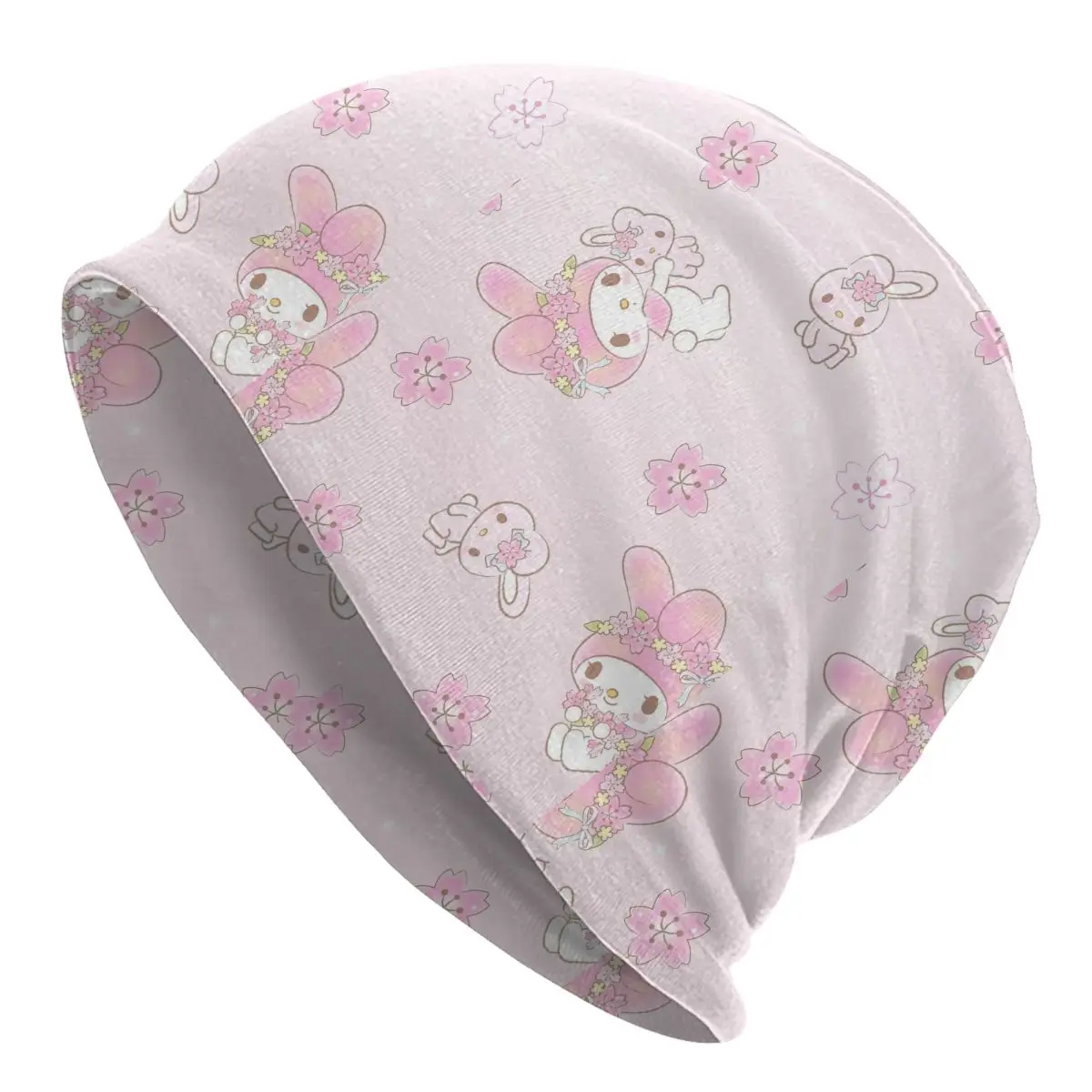 

Милые шапки My Melody, аниме Kawaii, модные осенне-зимние уличные шапочки Skullies, летние теплые многофункциональные шапки с капюшоном