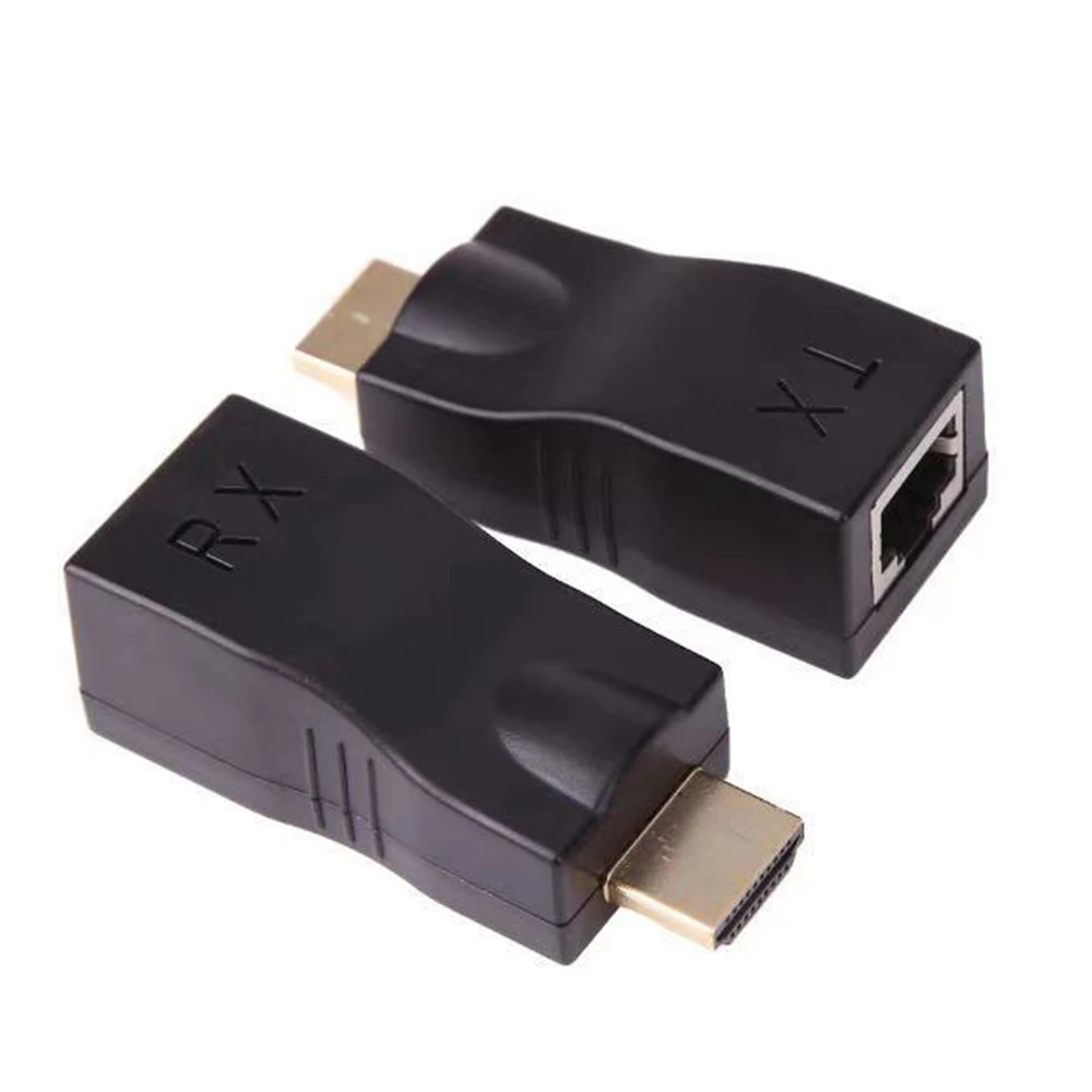 Przedłużacz zgodny z HDMI Porty HD RJ45 Sieć LAN HD 4K * 2K 1080P Przedłużacz 30m przez CAT5e/6 UTP LAN Kabel Ethernet do HDTV