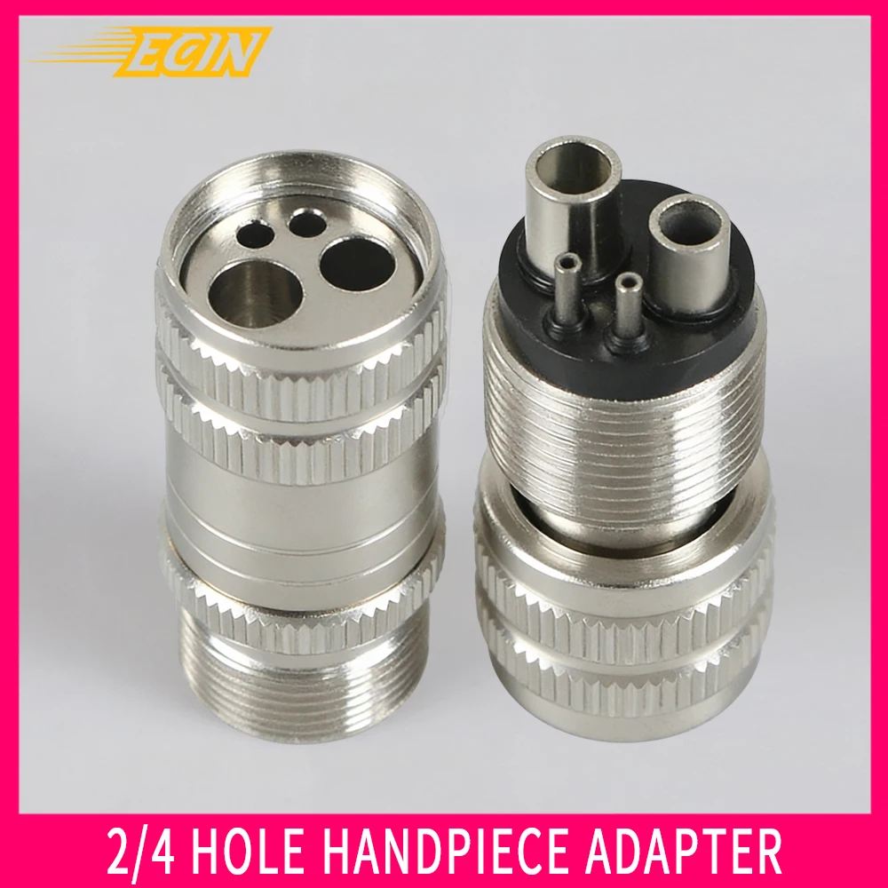 Dental Turbine Handpiece Adapter 2 4 Holes Changer Connector For High Speed Handpiece Air Motor Tubing Hose Spare Parts Tools