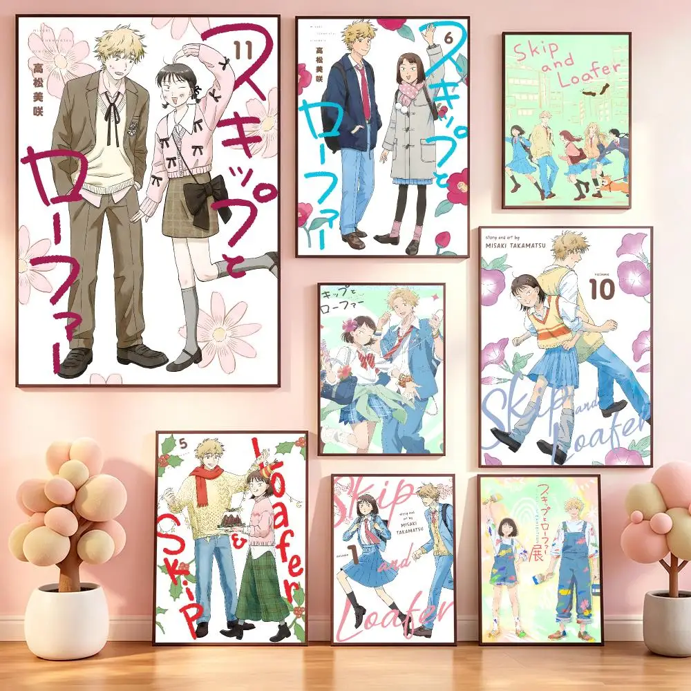 Anime Skip and LoaferS Poster Poster Kawaii Self Adhesive HD Wall Print Cute Home Bedroom Room Aesthetic Decor Gift