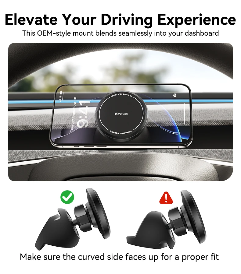 YZ für Tesla Model Y YL Model 3 Highland Juniper N52, starke magnetische Handyhalterung für Links- und Rechtslenker, Anti-Shake-Lüftungsschlitz-Halterung, Autohalterung für alle Handys, iPhone 17, 16, 15, Auto-Ständer – Navigationszubehör, Magsafe – Detail 8