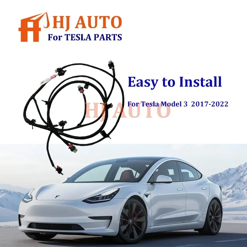 new 1067959-00-E 1pc For Tesla Model 3 Rear Bumper PDC Wiring Harness Plastic Interior Door Panels Parts 2017-2020
