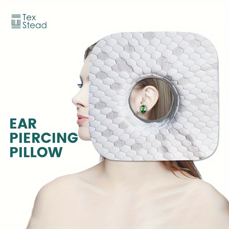 Ear Piercing Pillow for Side Sleepers, CNH and Ear Pain Ear Inflammation，with an Ear Hole Sleeping Pillow, Ear Guard Pillow