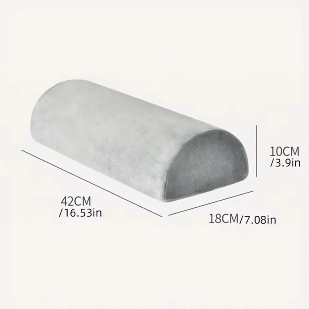 1pc Half Moon Bolster Pillow For Legs Knees Lower Back And Head Elastic Non-slip Memory Foam Cushion Office Home Travel