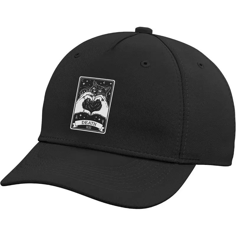 Funny Cat Humor Tarot Card Cat Lover Women Gothic Adjustable Baseball Hat