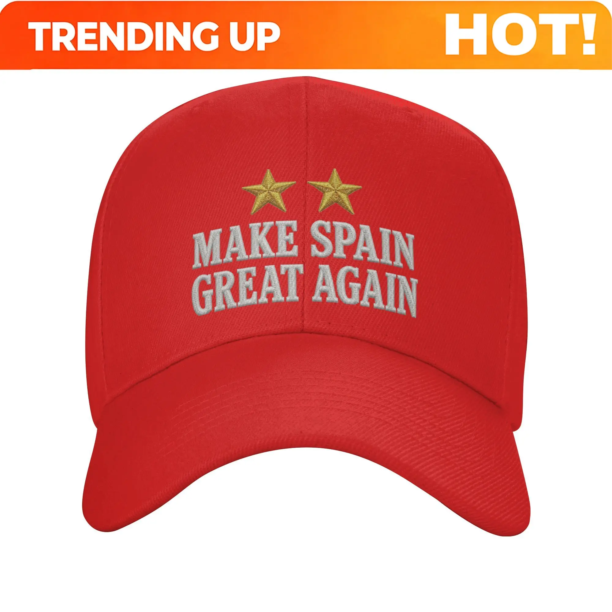 Custom Men Women Make Spain Great Again Hat Cool Baseball Cap Dad Hat Travel Headewear Adjustable Fit