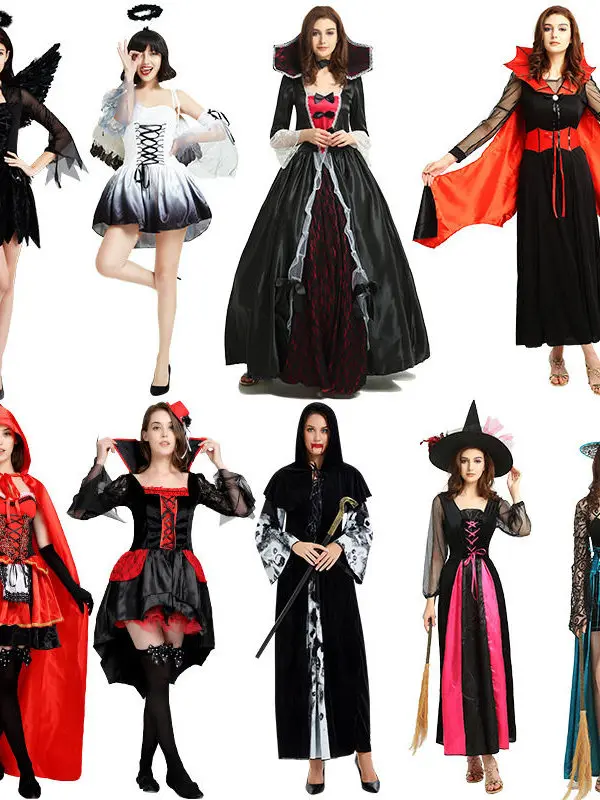 

Halloween Costume Cosplay Witch Ghost Dress Women's Traditional Chinese Clothing Stage Performance Dress Autumn Fashion