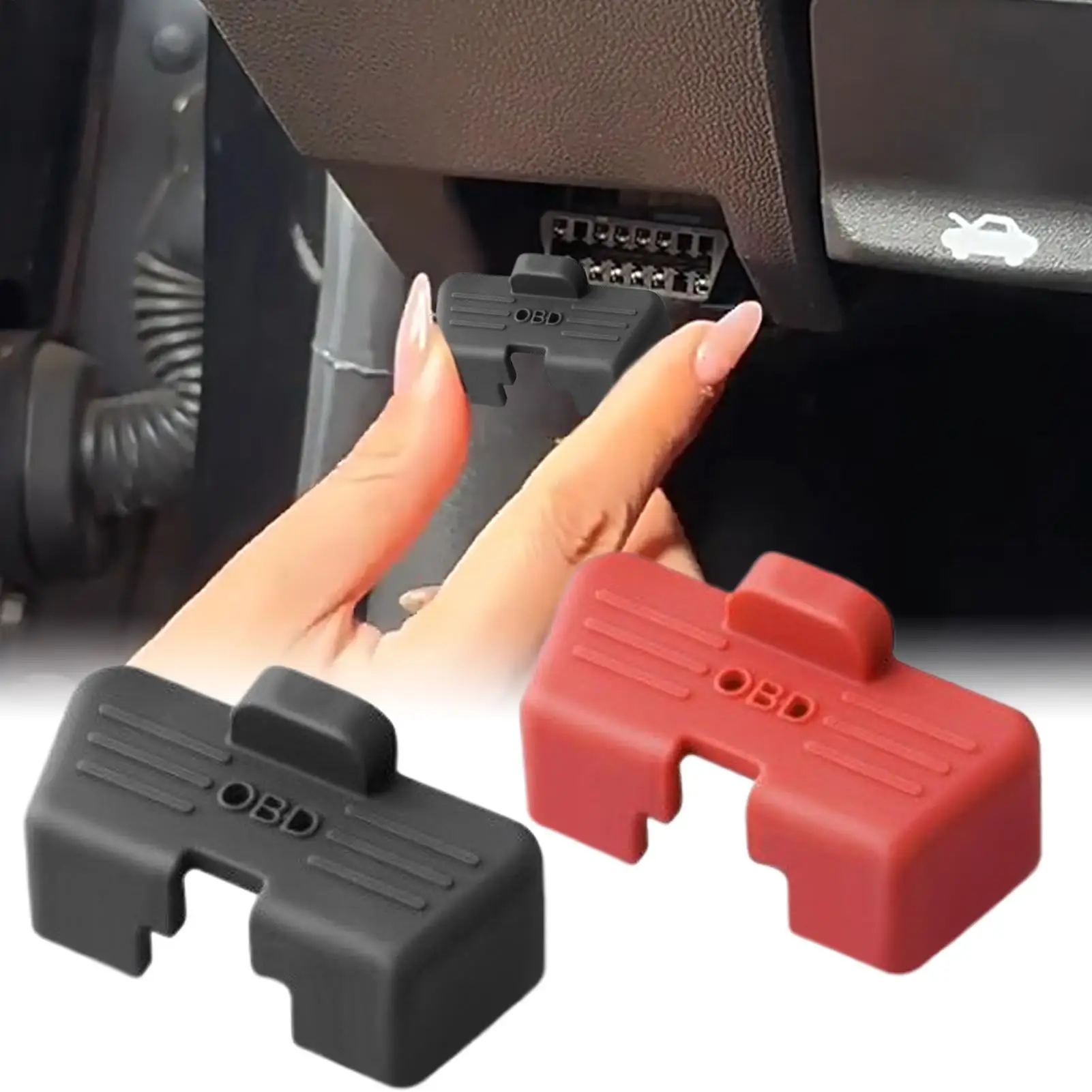 Obd ميناء حامي سيليكون obd غطاء غبار غطاء مقاوم للماء للموصل التشخيصي صيانة واقية غسل في الهواء الطلق #6