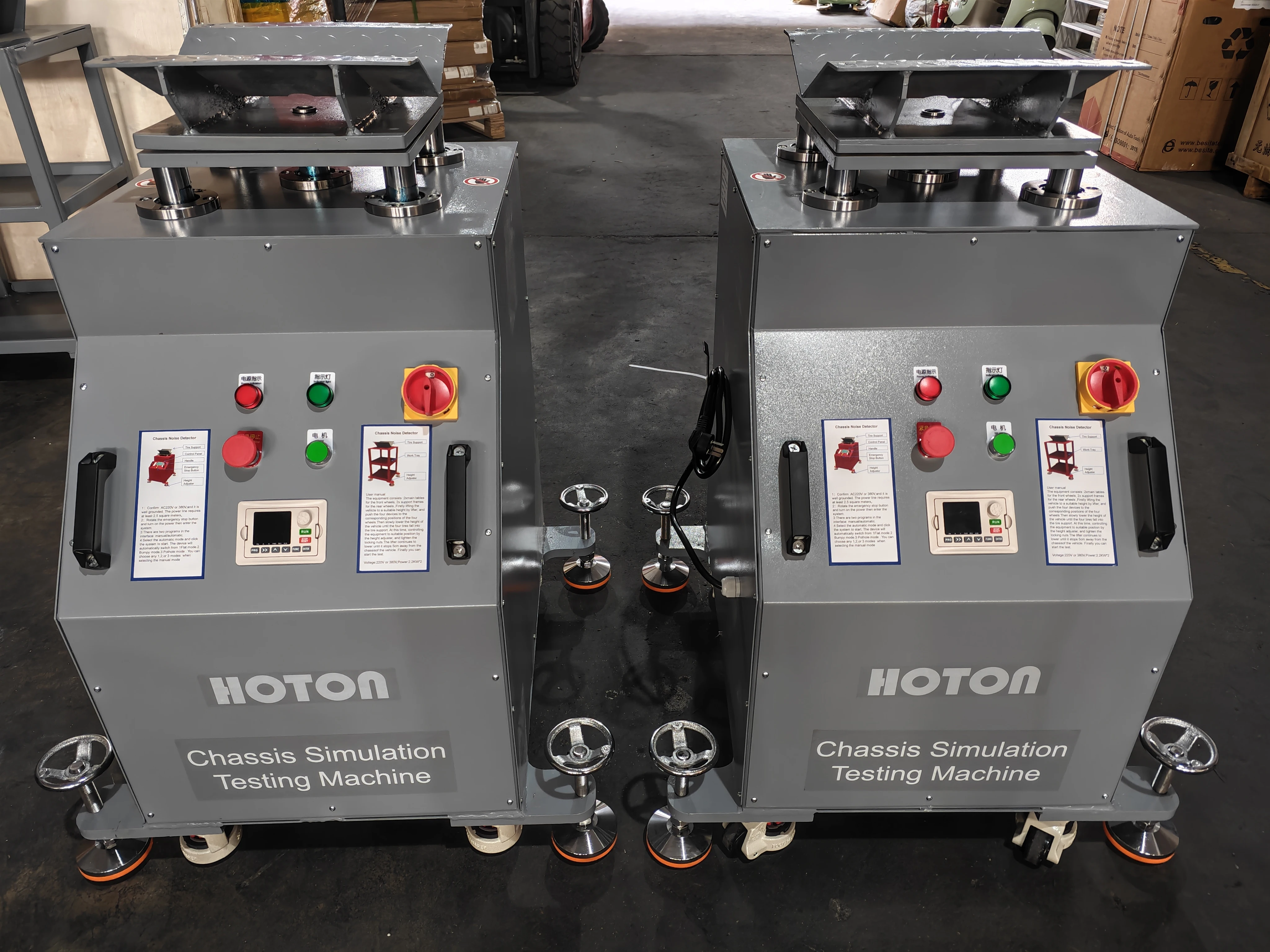 4 طن هيكل السيارة تعليق غير طبيعي كشف الضوضاء مركبة الطريق اختبار محاكاة منصة شاشة تعمل باللمس #5