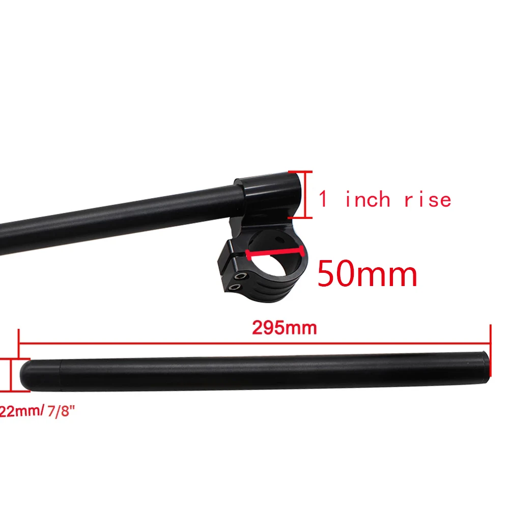 For Suzuki Triumph Yamaha 50MM CNC Aluminum Motorcycle Riser Handlebar Clip-Ons Fork Handle Bars Clip ons Motorbike Handlebar