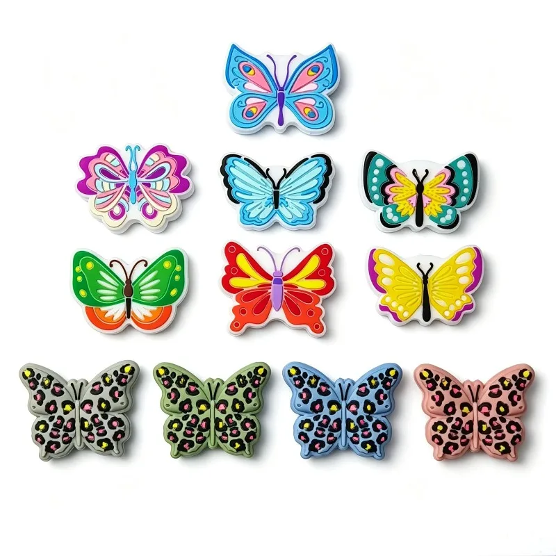 20pcs Butterfly Silicone Beads BPA Free Food Grade Silicone Teether Beads DIY Pacifier Chain Jewelry Accessorie Focal Bead Bulk