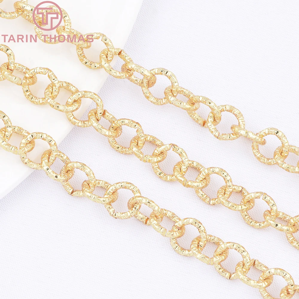 (10061) 18K Gold Color Brass Alloy Circular Elliptical Necklace Chains Bag Chain High Quality DIY Jewelry Making Accessories image 4