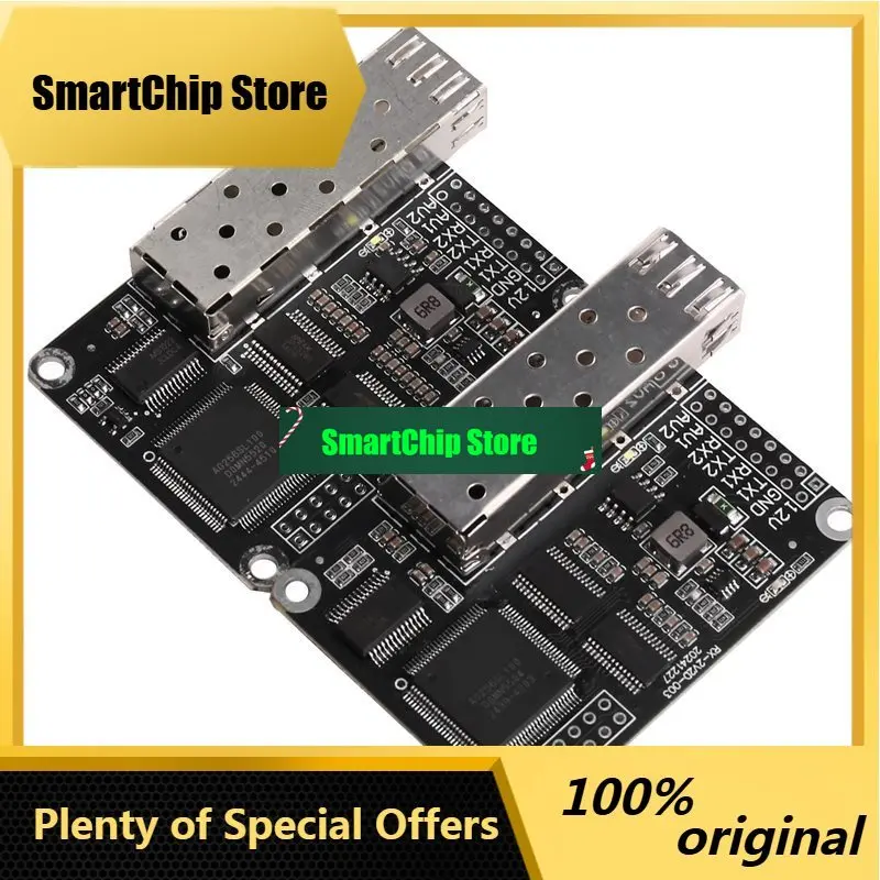 SmCpFULL-LC Optical Transceiver Module 2 Analog Video To 2 TTL Data Over Fiber Converter TX 1310 RX 1550Nm TTL Upgraded 4 Port