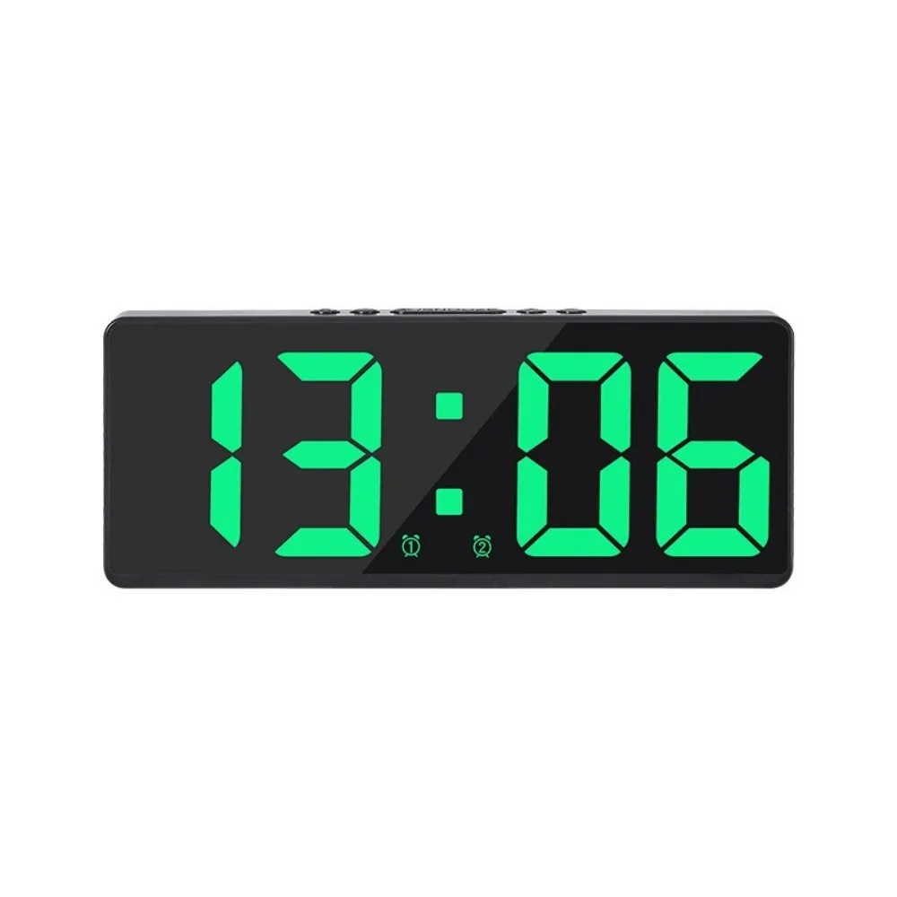 

Temperature Display LED Digital Clock Large Number Calendar Function Alarm Clock Nightlight Backlight Dual Alarms
