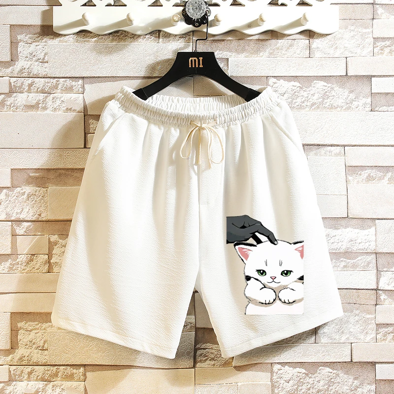 

Модные мужские летние тонкие шорты, повседневные спортивные свободные брюки больших размеров для подростков, универсальные баскетбольные шорты-бермуды, дышащие