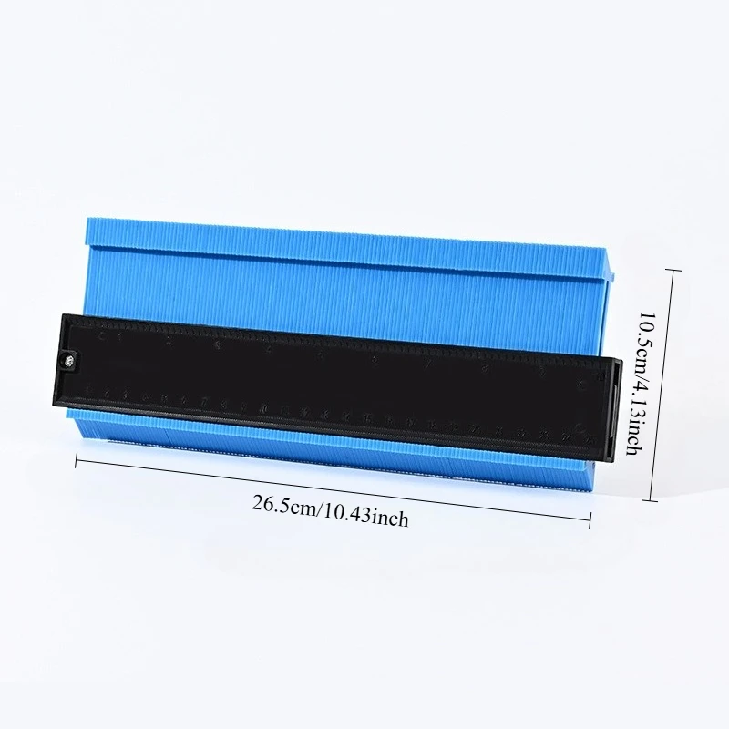 1 piece contour gauge line copy ruler, cutting template, building woodworking measuring instrument