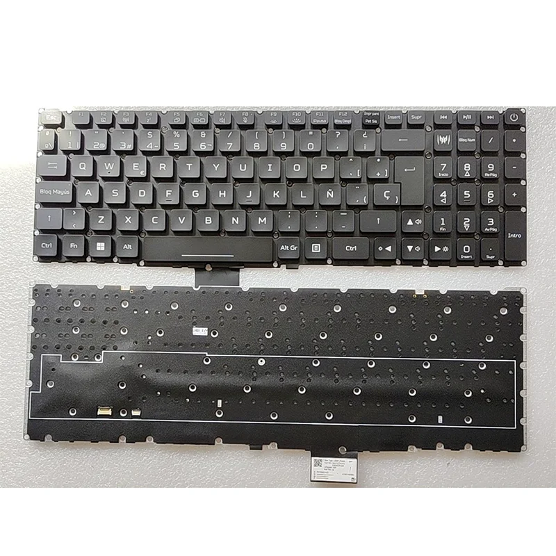 RU/SP/UK/BR/JP/BG/NE/HU/HB Layout RGB Colorful Backlight Keyboard For Acer Predator Helios 16 PH16-71 N23Q1 ACM21 Black Color