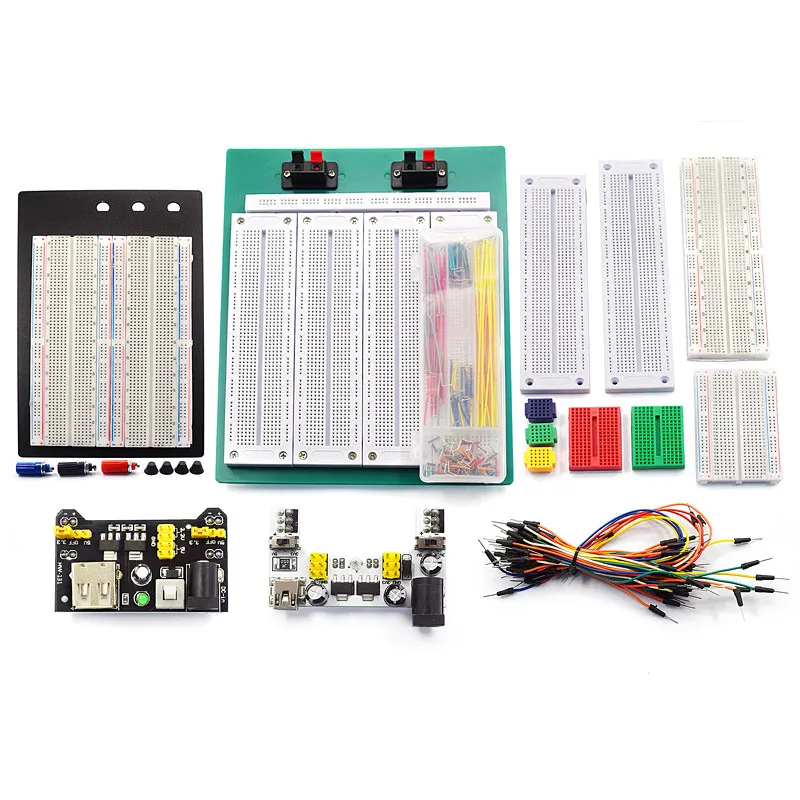 400-hole Breadboard Jumper Wires, MB-102 SYB-500 Circuit Board, Perf Board, Soldering Experiment Kit PCB