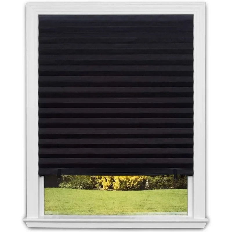 

Original Blackout Pleated Paper Shade Black, 48” x 72” - 6 Pack