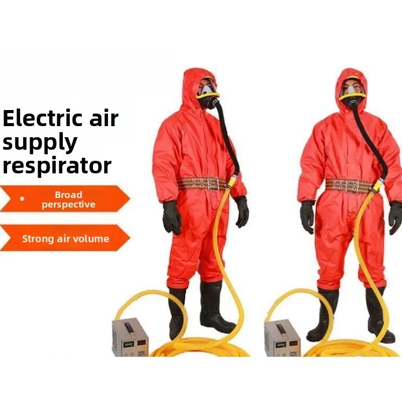Self-priming long tube respirator, electric air supply, limited space operation, air mask, filter, anti-virus dust, single and