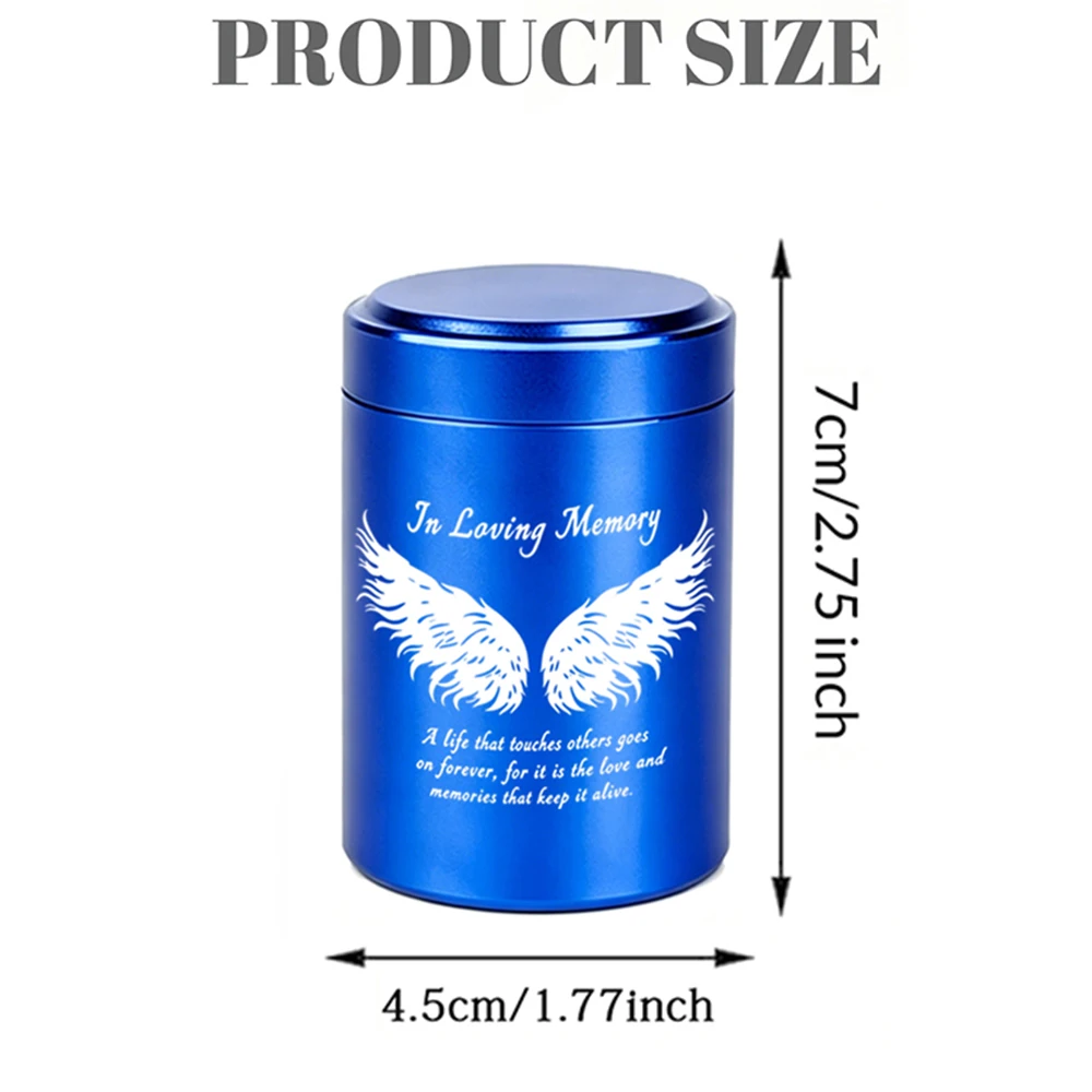 Small Urns for Human Ashes Purple/Blue Cremation Urns Aluminum Alloy Sharing for Ashes Women Men Cremation Keepsake Urn