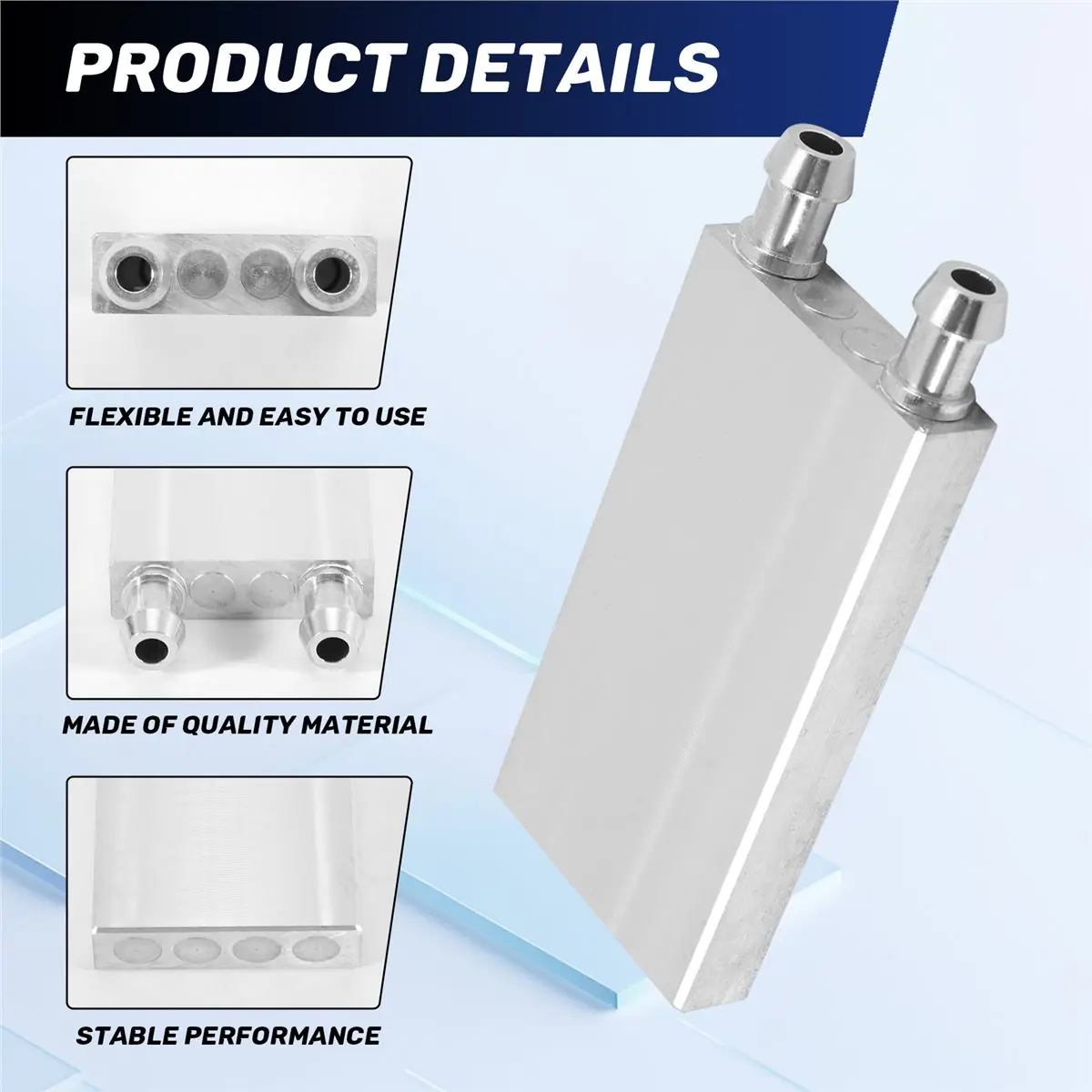 【HOT A88T】 Aluminum Water Cooling Block 80X40X12mm Cooler for Computer CPU Radiator