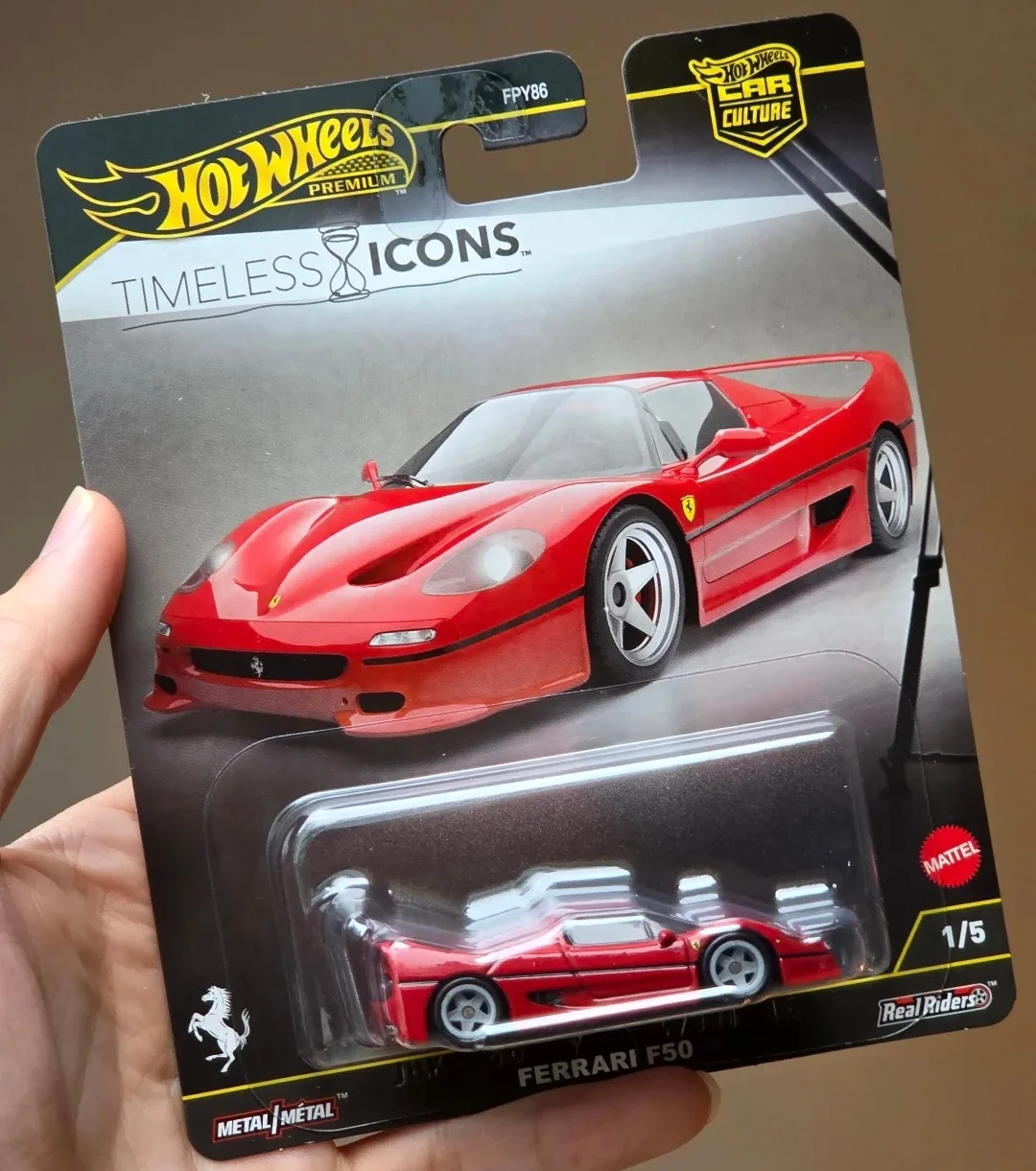 Originele Hot Wheels 1/64 Auto Cultuur Tijdloze Pictogrammen Ferrari F50 Porsche Carrera Gt Chassis Conversie Collectible Auto Model Speelgoed