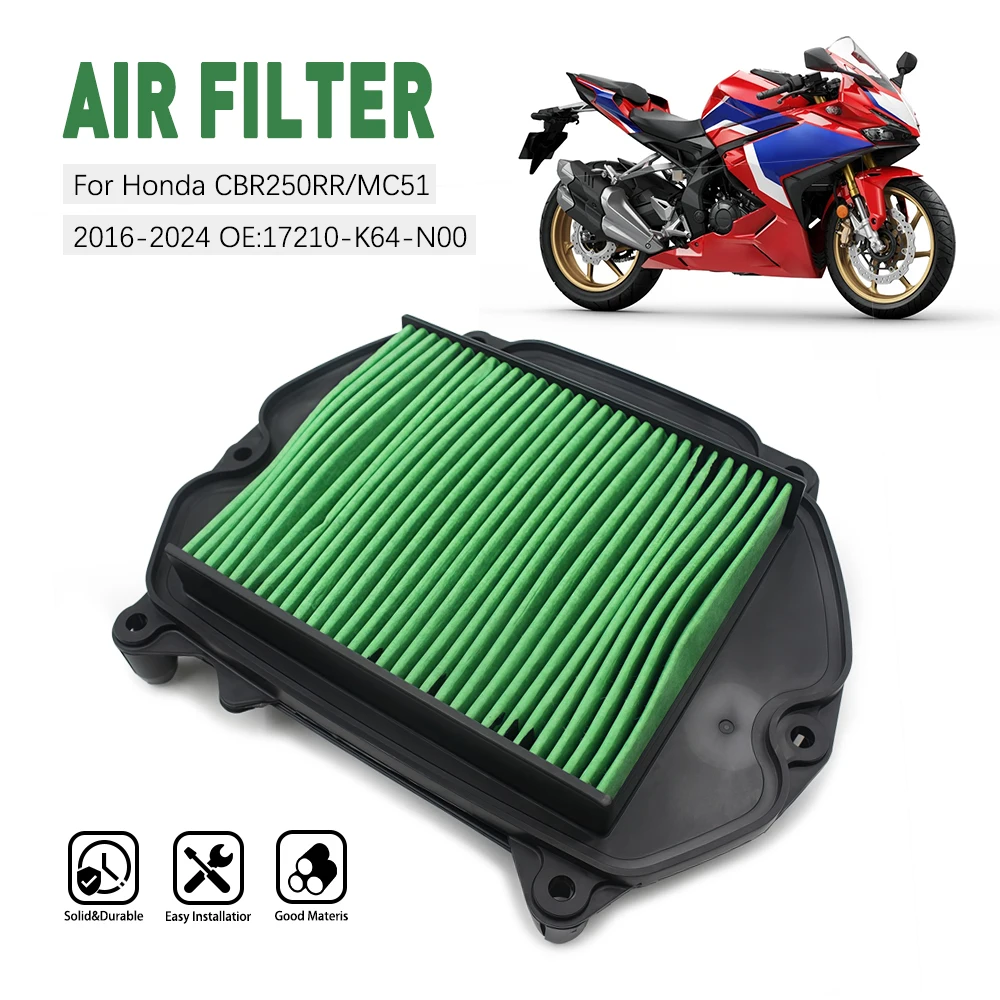 

For Honda CBR250 RR CBR250RR ABS SILVER17-24 17210-K64-N00 Motorcycle High Flow Air Filter Engine Intake Cleaner Accessories