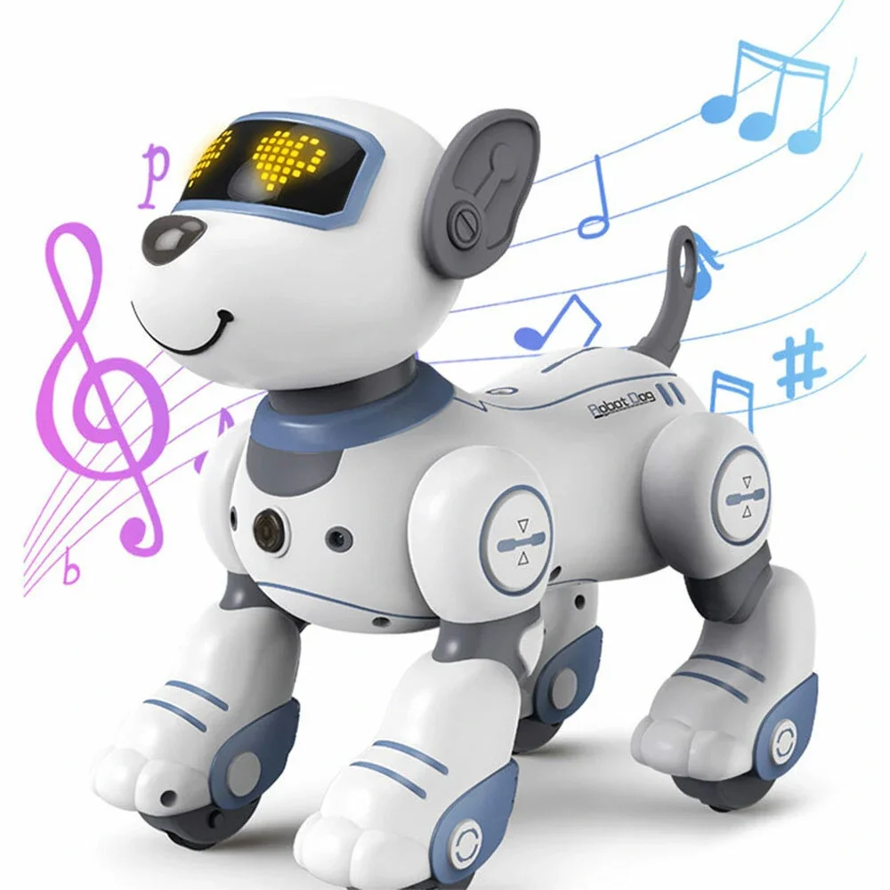 Remote Control R obot Dog Toys for Kids Programmable Smart Interactive Stunt R obot Dog with Touch Function Singing