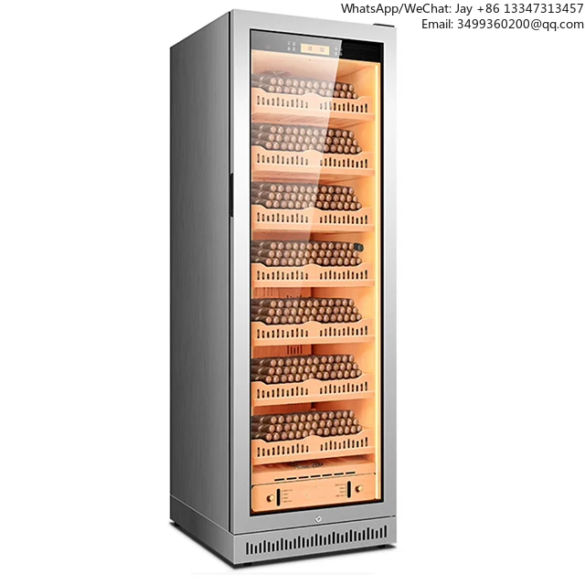 

Хьюмидор из испанского кедра с компрессорным охлаждением, 1800, из нержавеющей стали