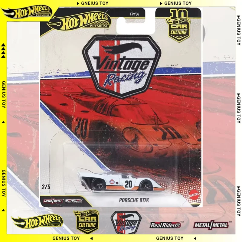 

Коллекционная модель Hot Wheels Premium 2026 Car Culture Vintage Racing PORSCHE 917, масштаб 1:64, литой металлический корпус, для взрослых, подарок, игрушка