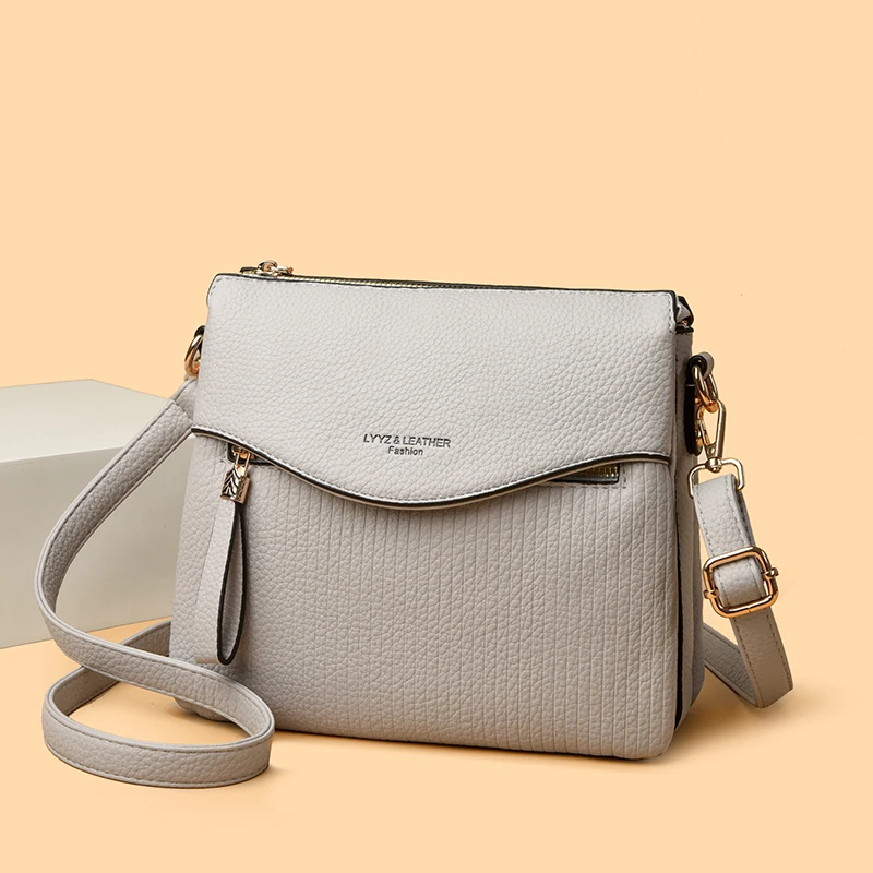 

Лидер продаж, новинка 2025 года, простая и универсальная сумка из мягкой кожи на одно плечо, подмышки, сумка через плечо для женщин среднего возраста