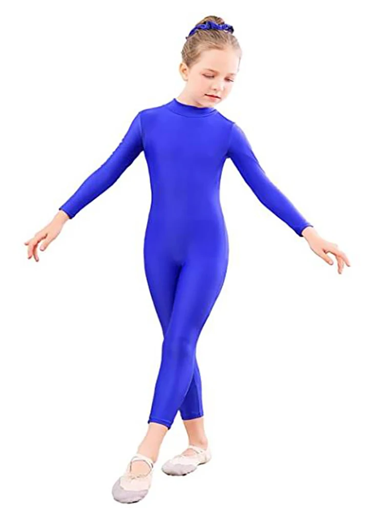 Speerise Girls elastan z długim rękawem całe ciało Unitard kostium dla dzieci ubrania gimnastyczne body kombinezony maluch trykot baletowy