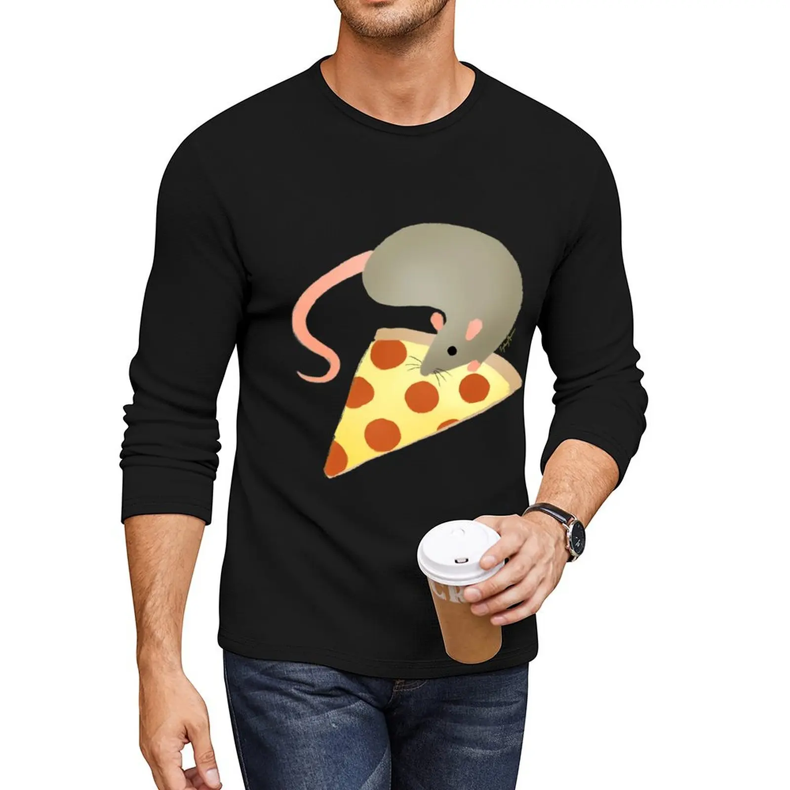 NYC Rats ?? Pizza Scoop \t Long T-Shirt vintage t shirt animal print shirt for boys black t shirts for men