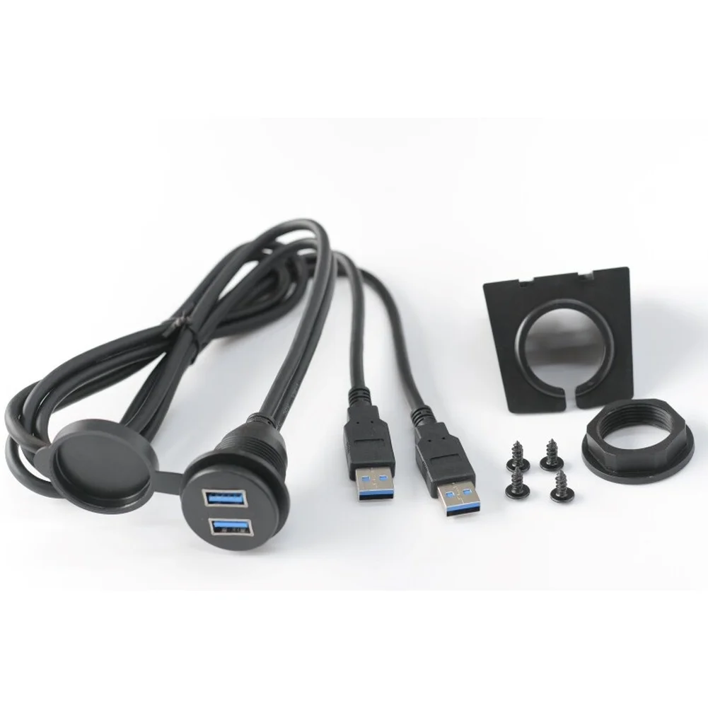 cabo-de-extensao-usb-30-duplo-de-150cm-para-portas-usb-de-veiculos-incluindo-carros-caminhoes-rvs-motocicletas-e-barcos-construcao-em-abs