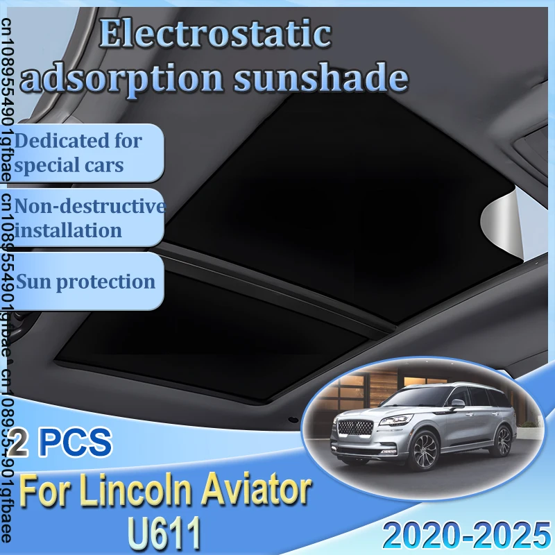 

For Lincoln Aviator Accessories U611 2020 2021 2022 2023 2024 2025 Electrostatic Adsorption Insulation Sunroof Sunshade Shade