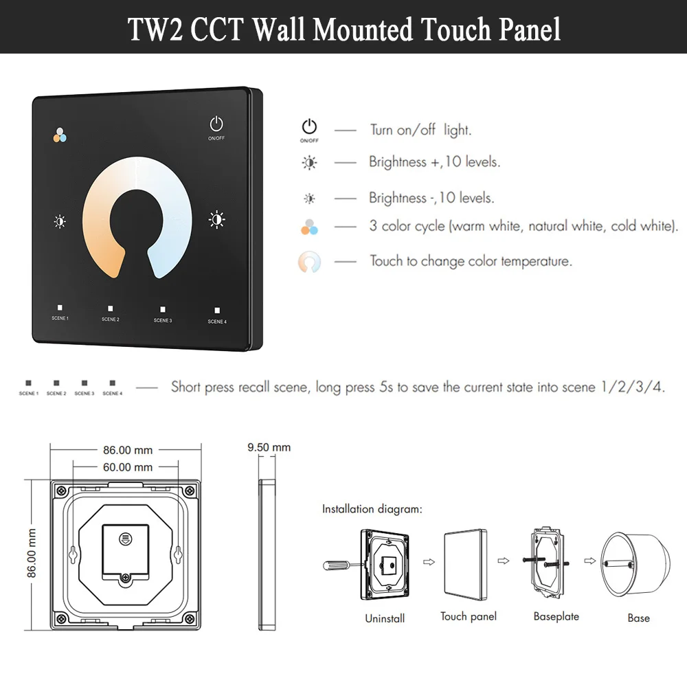 زيجبي الذكية COB CCT Led قطاع مجموعة كاملة SMD COB عكس الضوء قطاع 2.4G RF لوحة اللمس التحكم عن بعد APP لمساعد أليكسا جوجل