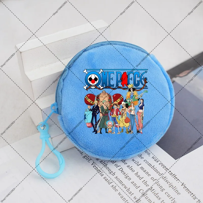 One Piece Mini Purse Unisex Portable Wallets Keychains Luffy Zoro Cartoon Animation Pattern Printed Wallet Cute Coin Purses Gift