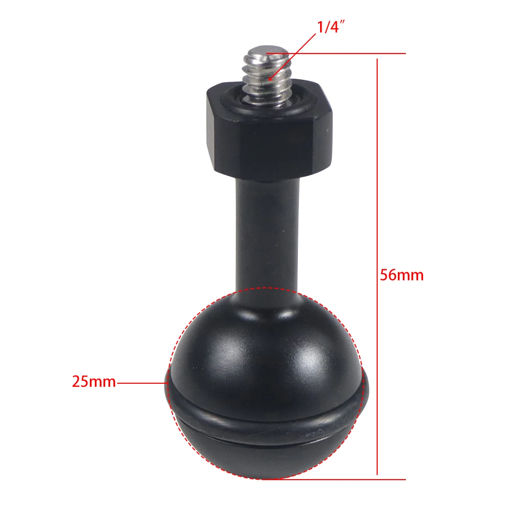Handpumpe Vakuum Saugnapf 1/4" Kamera Stabilisator Halterung für RAM für GoPro für Insta360 DJI Auto Fotografie Lampe Ständer Halterung – Detail 14
