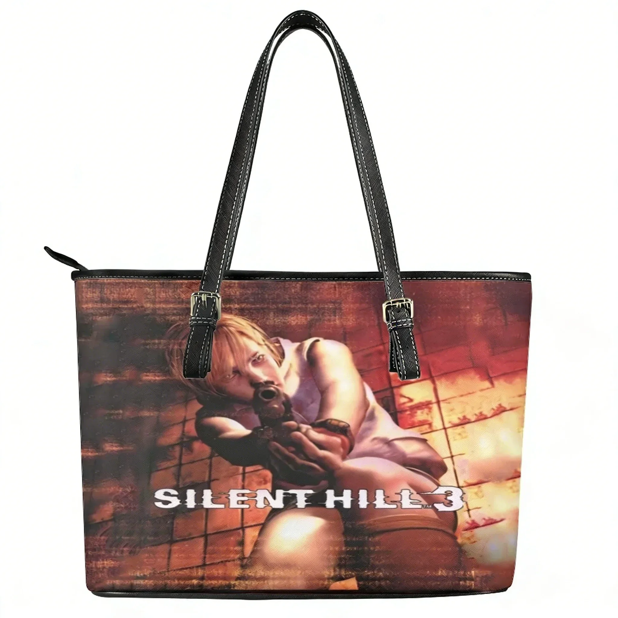 Silent Hill 3 Horror Games Custom Handbag Womens Mens Personalized Tote Bag Shoulder Bag Business Leather Purse Travel Bag Gift