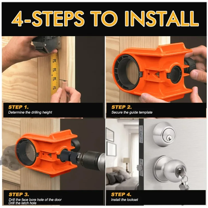 

Набор для открывания отверстий для сферических замков, подходит для деревянных и металлических дверей, с зубчатым инструментом для отверстий для замков из твердого сплава, прочный