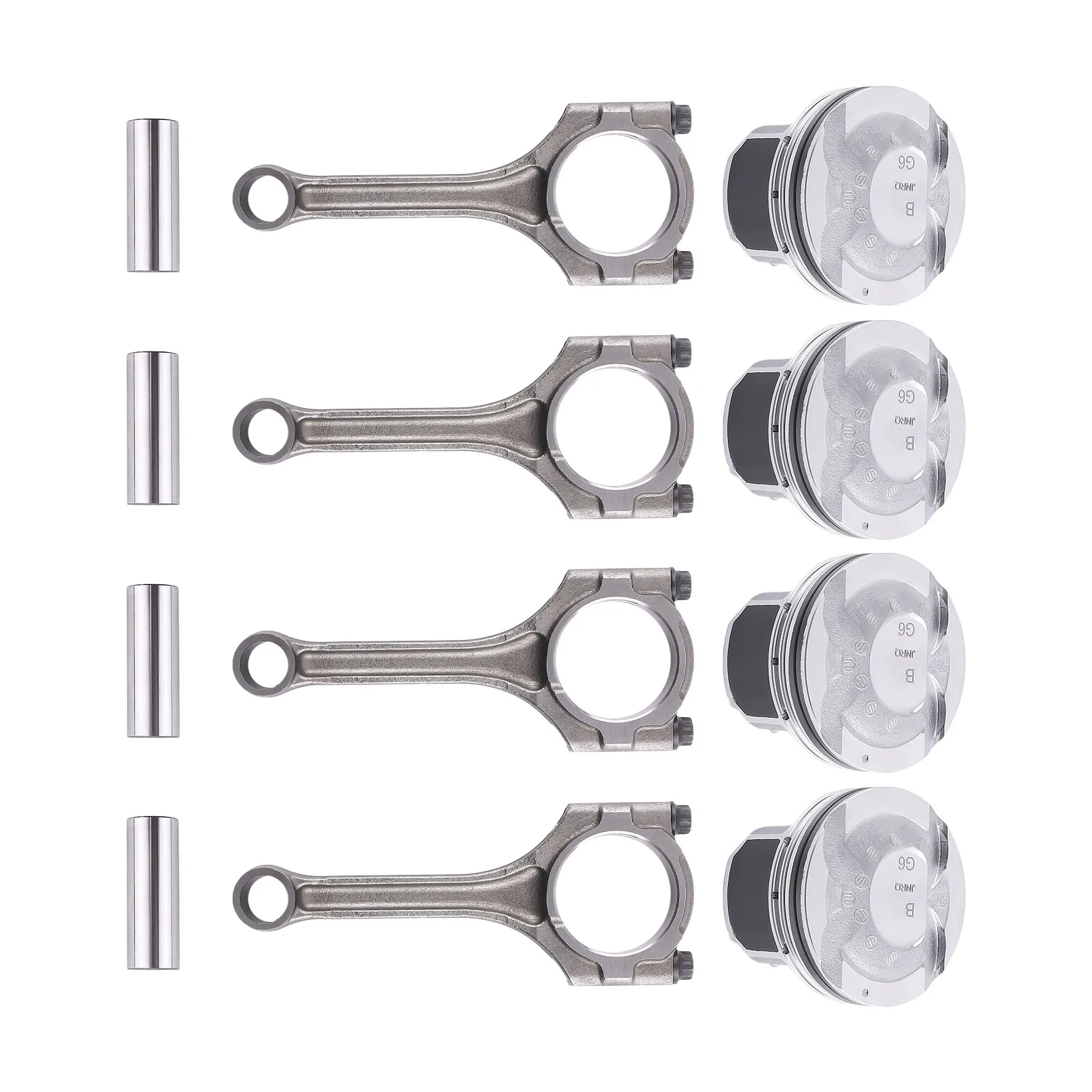 Connecting Rods & Pistons Set & Rings Kit For Hyundai Accent Kia Rio Soul 1.6L