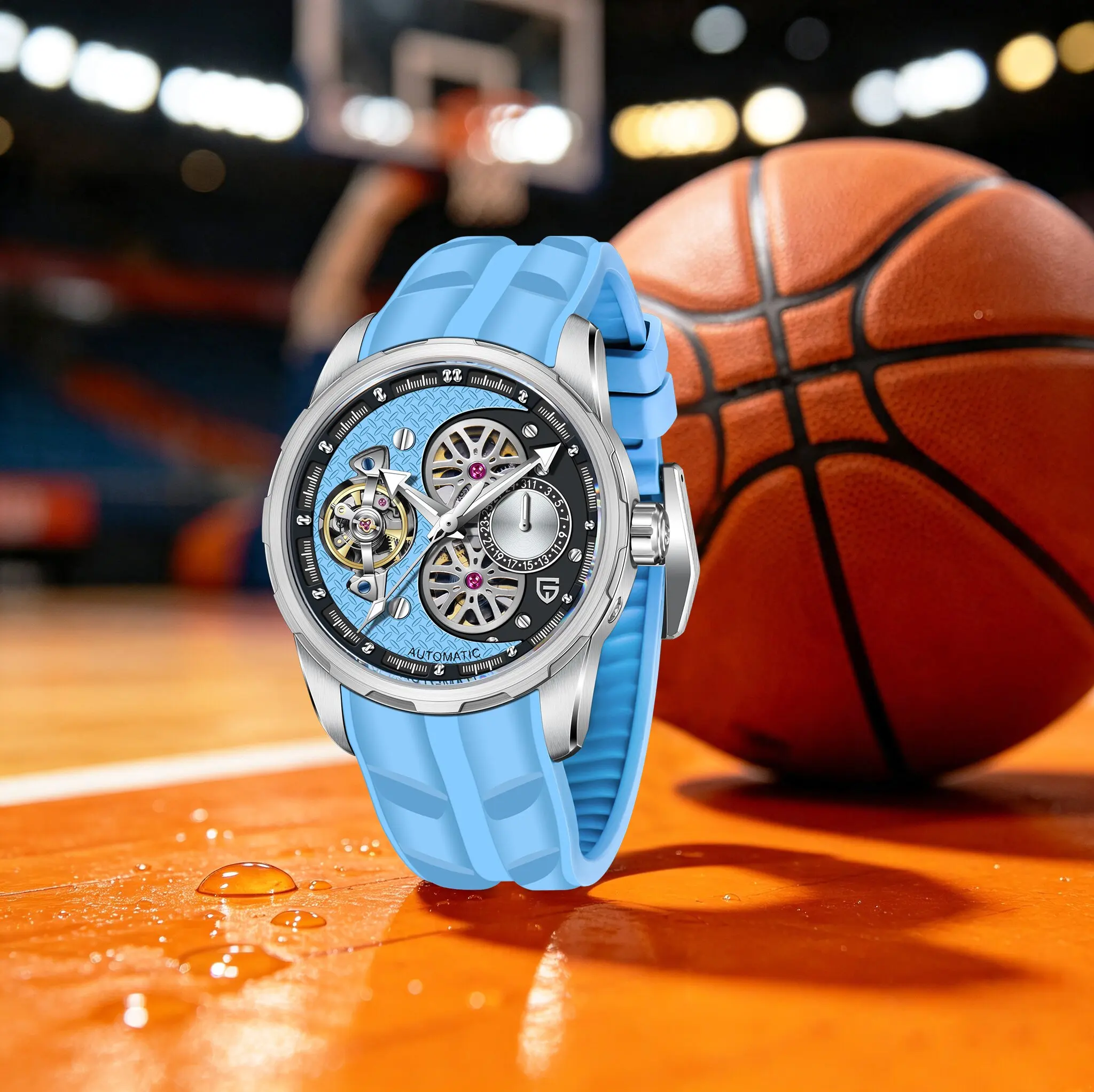 PAGANI DESIGN Luxury Racing Style Men Automatic Mechanical Watch For Man Sports Rubber Luminous Waterproof Tourbillon Wristwatch