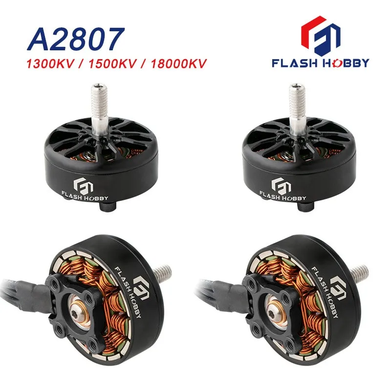 

1/4pcs FLASHHOBBY A2807 2807 6S 1300KV 5S 1500KV 4S 1800KV Brushless Motor for FPV Freestyle 7inch Long Range LR7 Drone Model