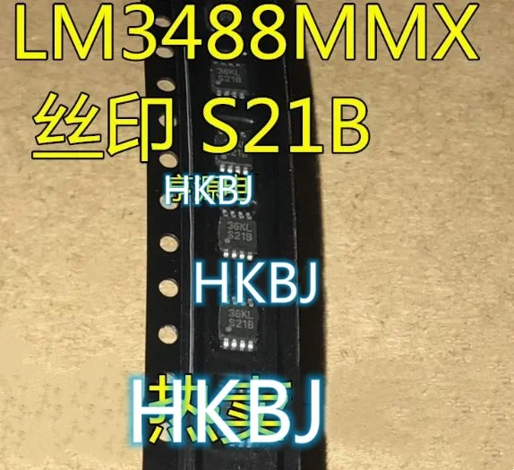 LM3488MMX NOPB original, LM3488MM, MSOP8, S21B, novo, 2 PCes