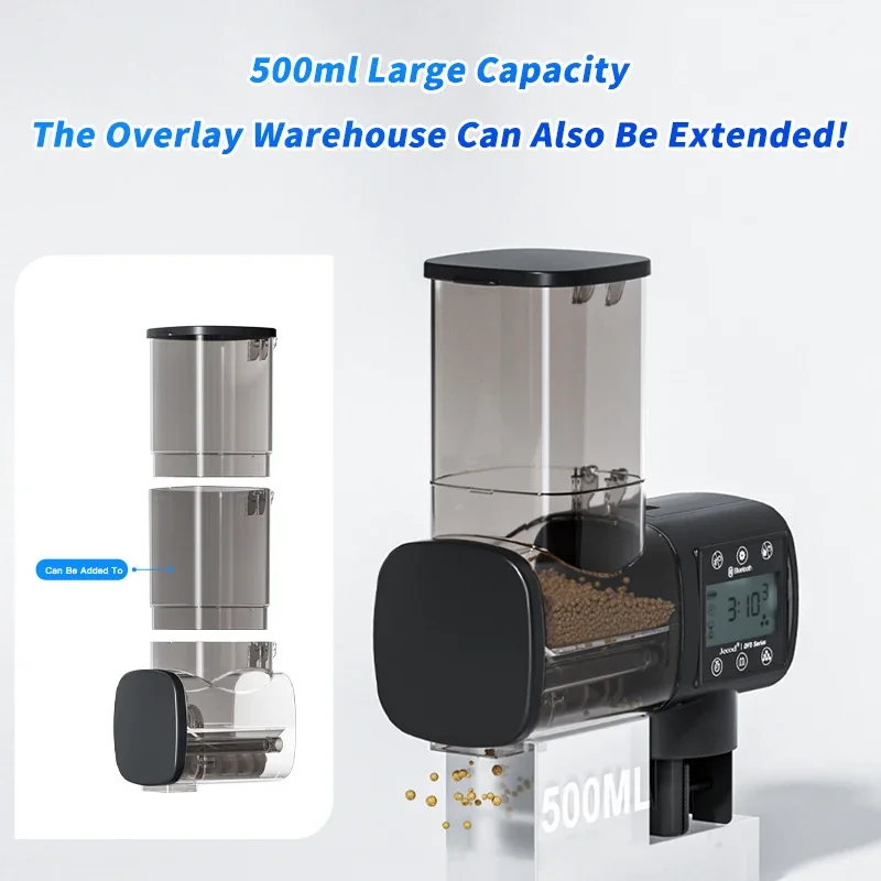 Jebao Jecod 2024 جديد DFD خزان الأسماك المغذية بلوتوث الذكية الموقت المغذية الزينة الأسماك حوض السمك ذكي التلقائي المغذية