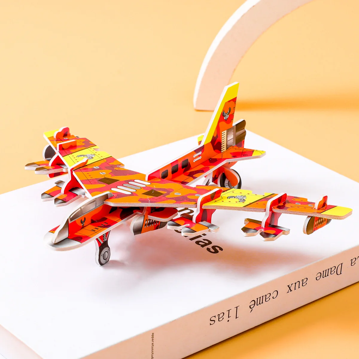 3D Paper Puzzle Kindergarten DIY Handmade Airplane Model Children\'s Early Childhood Education Puzzle Montessori Games