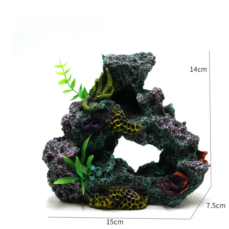 

Sea view simulation coral fish tank landscaping decoration, escape house, reef rockery, fake coral resin fish tank landscaping